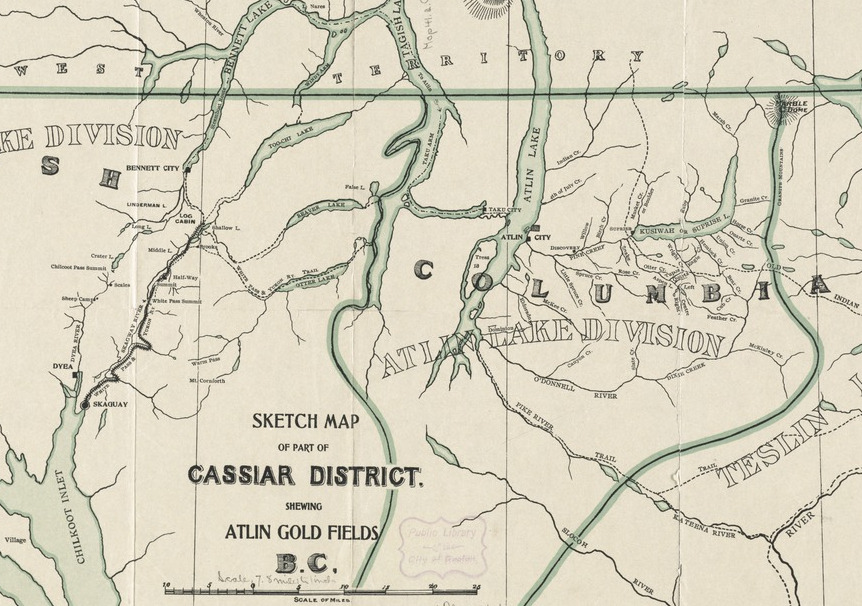 Atlin area map 1898